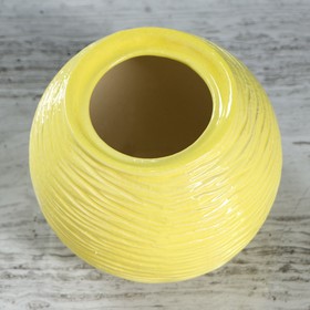 

Ваза настольная "Шарик", жёлтая, 10,5 см, керамика