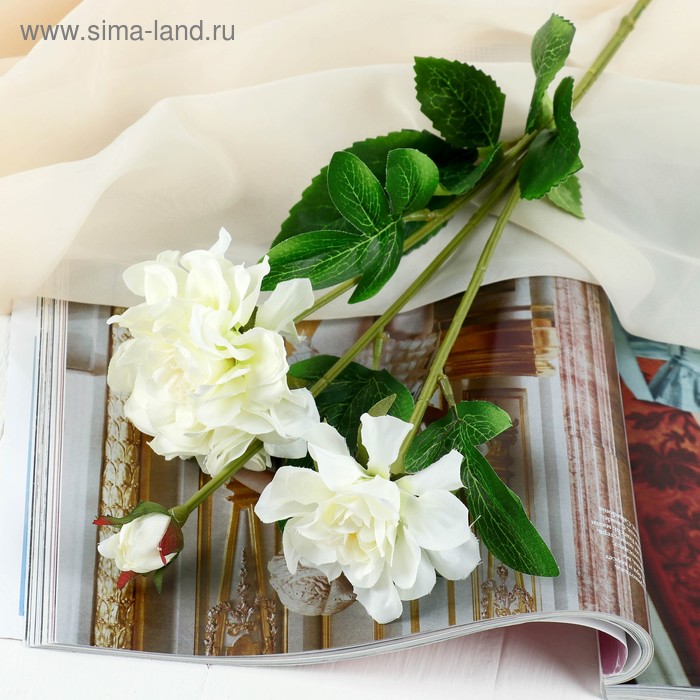 Садовые  Сима-Ленд Цветы искусственные Гибискус 8*61 см, белый