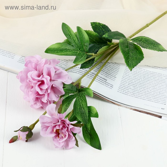 Садовые  Сима-Ленд Цветы искусственные Гибискус 8*61 см, сиреневый