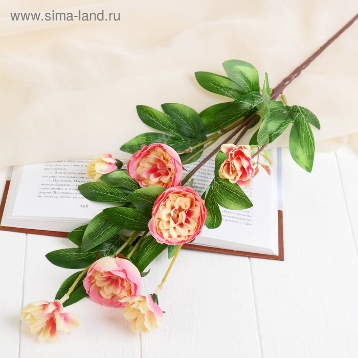 Садовые Цветы искусственные Абутилон пышный 5*57 см, розовый