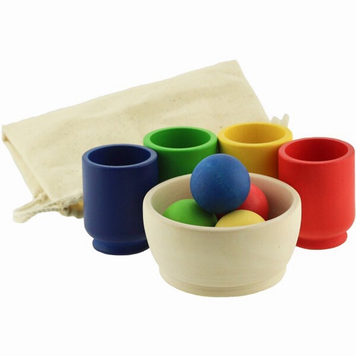 фото Сортер «шарики в стаканчиках: стартовый набор» 4 цвета, стаканчики 5 см уланик