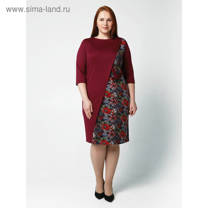 фото Платье женское, размер 52, цвет бордовый mariko