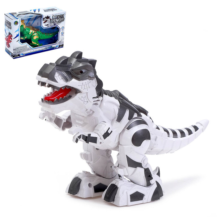 Динозавр-робот «Рекс», работает от батареек, световые и звуковые эффекты, МИКС