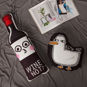 

Подушка декоративная "Wine not", 24х75 см, велюр, 100% п/э