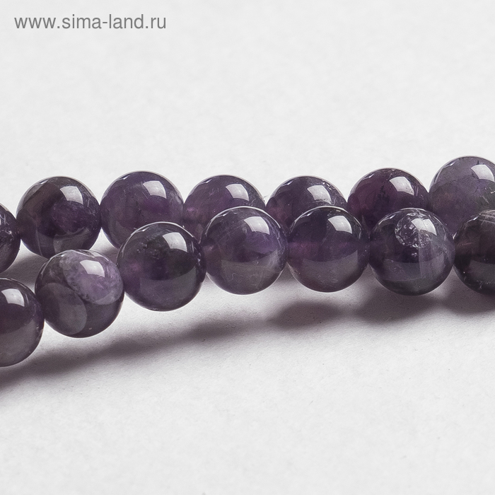 

Бусины на нити шар №8 "Аметист" темный (57 бусин)