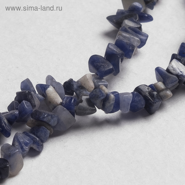 

Бусины на нити крошка "Содалит", 86см