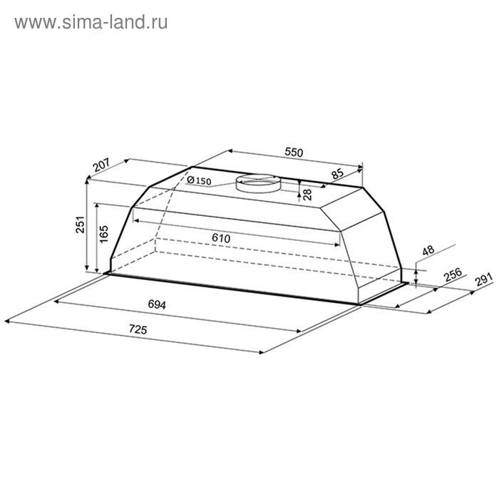 

Вытяжка KRONA AMELI PB 900, встраиваемая, 550 м3/ч, 3 скорости, 73 см, серебристая