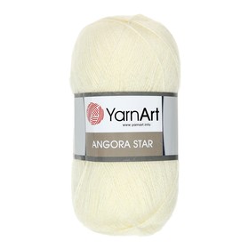 

Пряжа "Angora Star" 20% шерсть 80% акрил 500м/100гр (502 молочный)