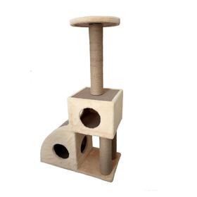 

Игровой комплекс с 2 домиками, джут, 70 х 34 х 120 см, бежевый