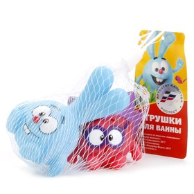 

Набор из 2-х игрушек для купания «Крош и Ёжик», в сетке