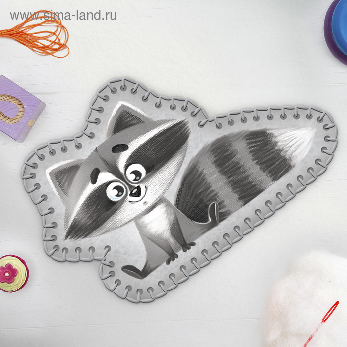

Игрушка из фетра «Пушистый енот», с термонаклейкой и перфорацией