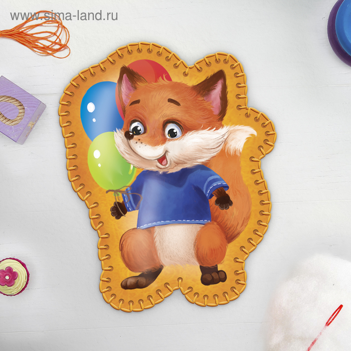 

Игрушка из фетра «Лис с шариками», с термонаклейкой и перфорацией