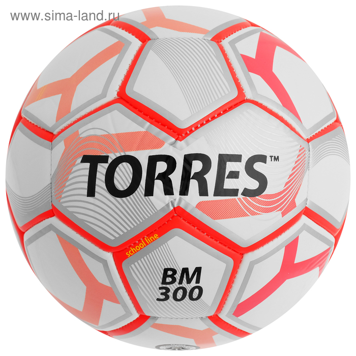 Мяч футбольный TORRES BM 300, размер 3, TPU, машинная сшивка, 28 панелей, 2 подслоя, F30743