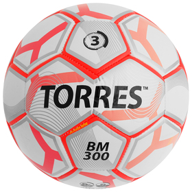 

Мяч футбольный TORRES BM 300, размер 3, TPU, машинная сшивка, 28 панелей, 2 подслоя, F30743