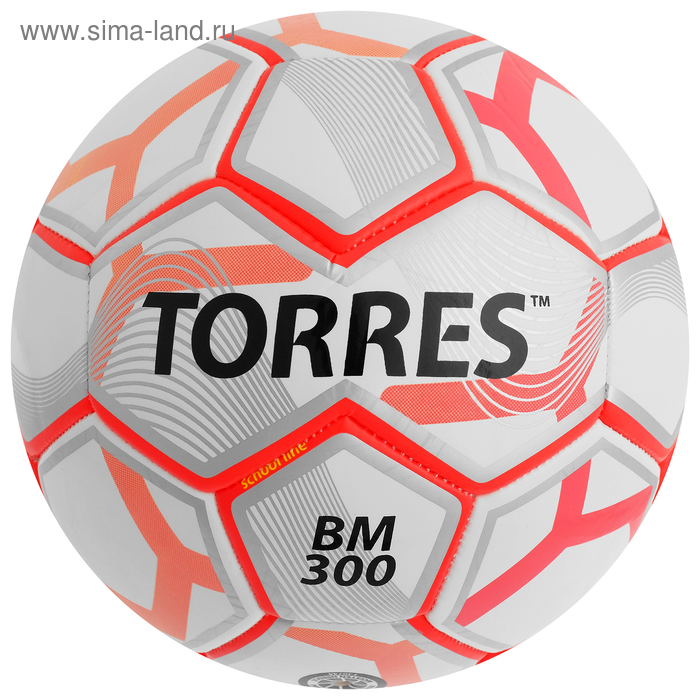 Мяч футбольный TORRES BM 300, размер 4, TPU, машинная сшивка, 28 панелей, 2 подслоя, F30744