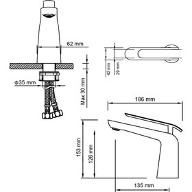 

Смеситель для раковины Timo Olivia 3261/00-16F, хром-белый