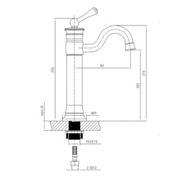 

Смеситель для раковины Timo Adelia 6011/04F, черный антик