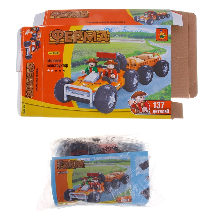 Конструктор «Трактор», 137 деталей