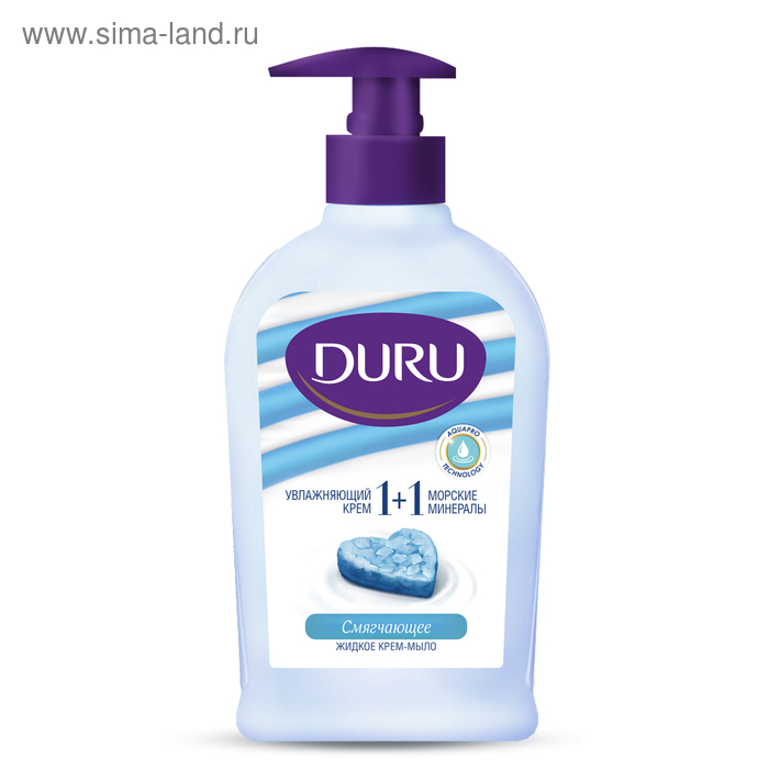 Жидкое мыло DURU 1+1 «Морские минералы», 300 мл