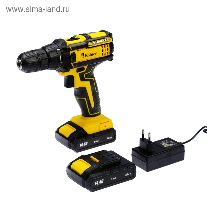 Дрель-шуруповерт Kolner KCD 1442-2L аккум 144В 0-4001450обмин 2х15 Ач Li-Ion