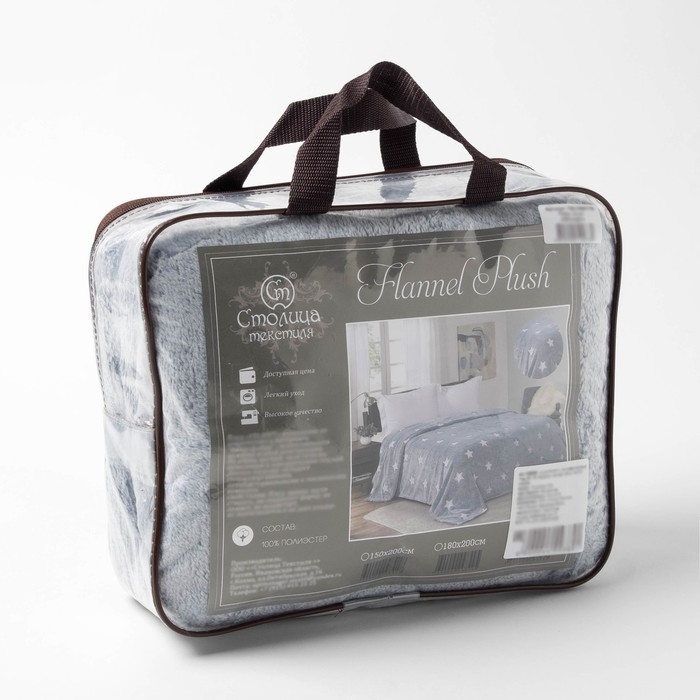 Плед 180х200см, велсофт, 280г/м пэ100% 4499390