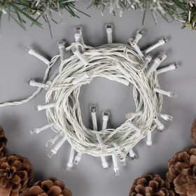 

УЦЕНКА Гирлянда "Нить" 5 м , IP20, белая нить, 50 LED, свечение белое, 8 режимов, 220 В