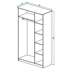 

Шкаф 3-х створчатый ШР-3 2100х1200х550 Ясень Шимо Светлый/Темный