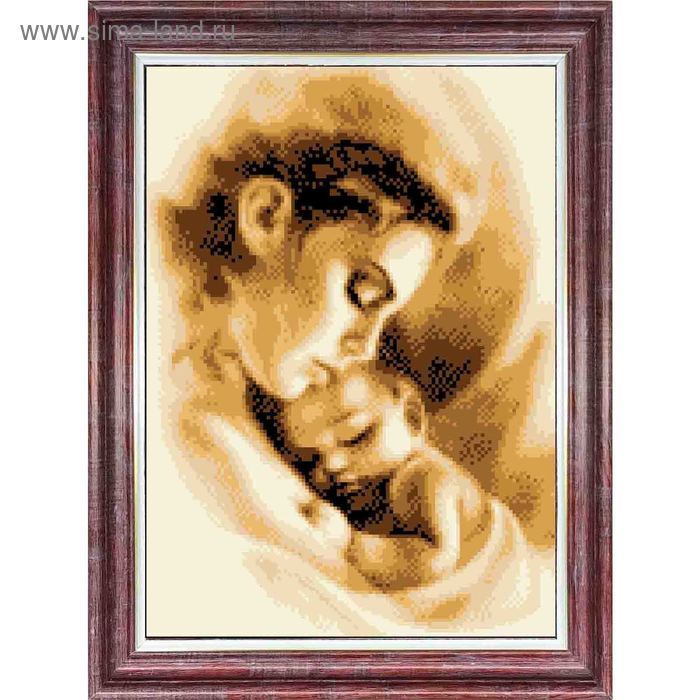 Канва с нанесённым рисунком для вышивки крестиком «Мать и ребёнок»