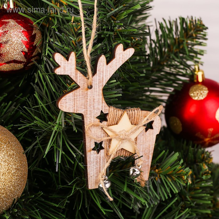 Подвеска новогодняя «Олень с колокольчиками» МИКС подвеска новогодняя сказочный олень цвета микс