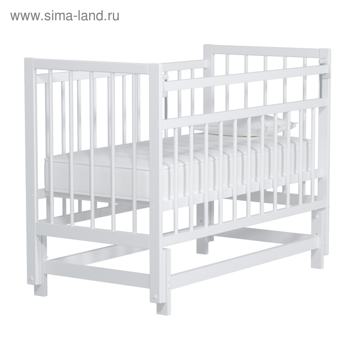 Кровать детская «Колибри-Мини» маятник продольный, цвет белый