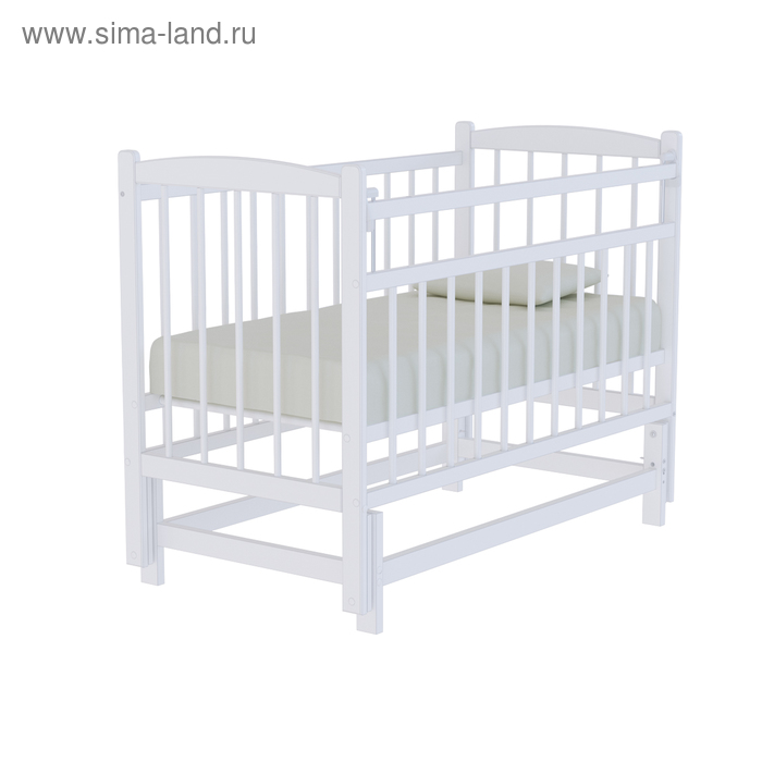 Кровать детская «Колибри» маятник поперечный, цвет белый