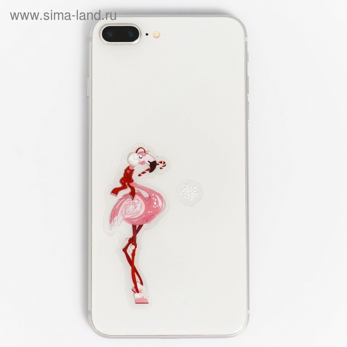 фото Наклейки на телефон «розовый фламинго», 8 × 14 см арт узор