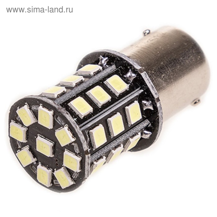 фото Лампа светодиодная s25(p21w), 12в 33smd диода, с цоколем skyway,