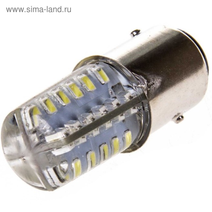 фото Лампа светодиодная s25(p21w), 12в 48 smd диода, с цоколем skyway,