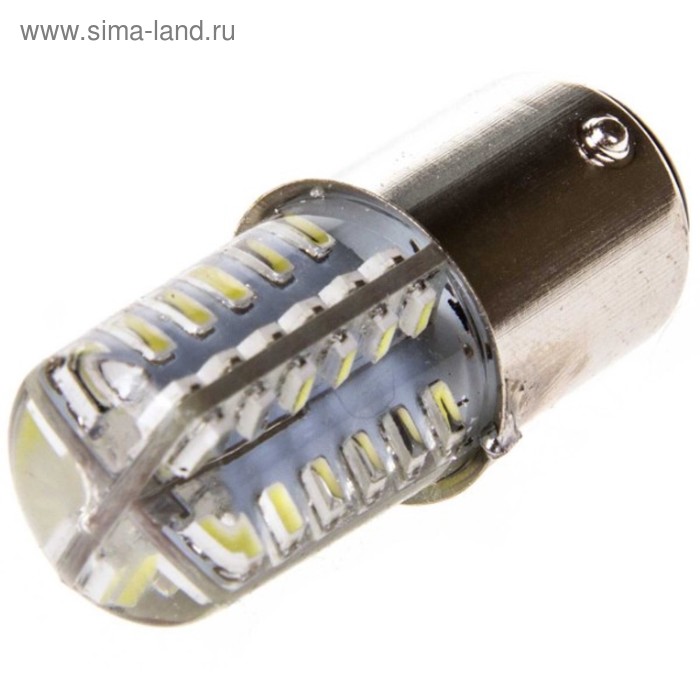 фото Лампа светодиодная s25(p21w), 12в 48 smd диода, с цоколем skyway,