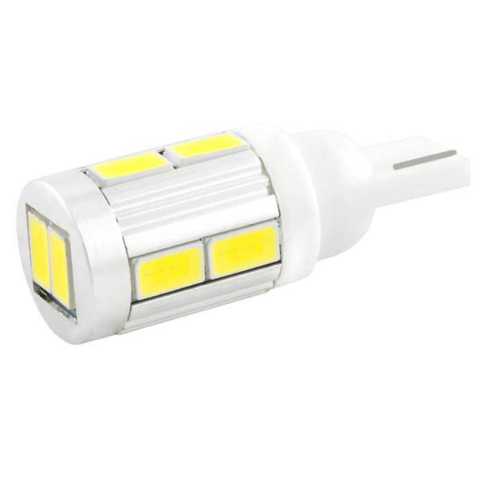 фото Лампа светодиодная skyway t10 (w5w), 12 в, 10 smd диодов, без цоколя, s08201106