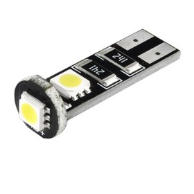 

Лампа светодиодная T10(W5W), 12В обманка 3 SMD диода, CANBUS без цоколя Skyway,, S08201082