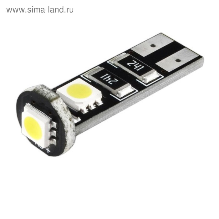 фото Лампа светодиодная t10(w5w), 12в обманка 3 smd диода, canbus без цоколя skyway,