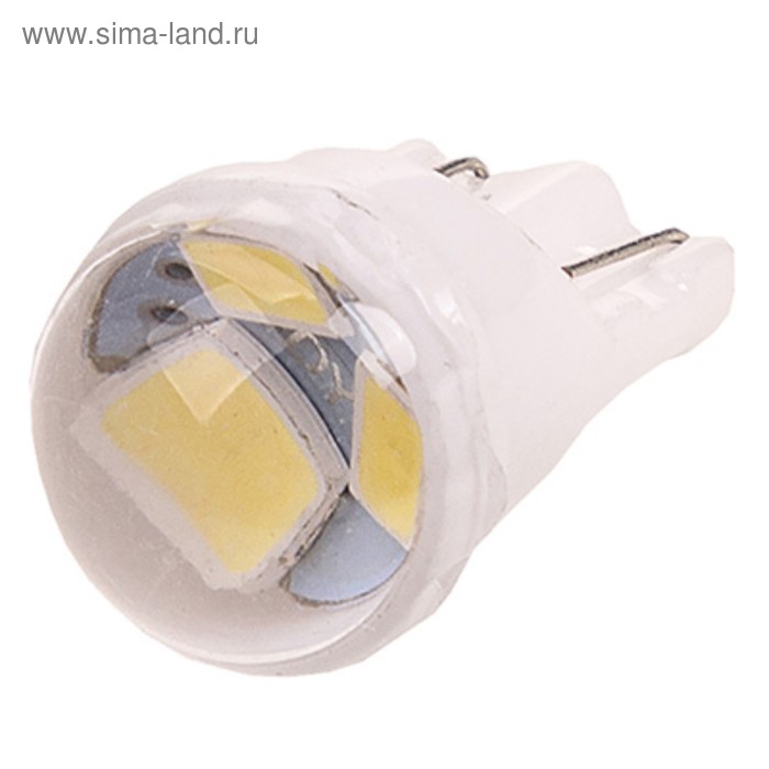 фото Лампа светодиодная t10(w5w), 12в 3smd диода, без цоколя skyway,