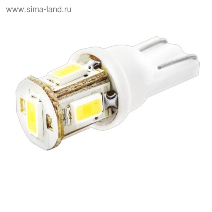 Лампа светодиодная Skyway T10 (W5W), 12 В, 5 SMD диодов, без цоколя, ST10-0530, S08201125 лампа светодиодная skyway t10 w5w 12 в 27 smd диодов без цоколя s08201244