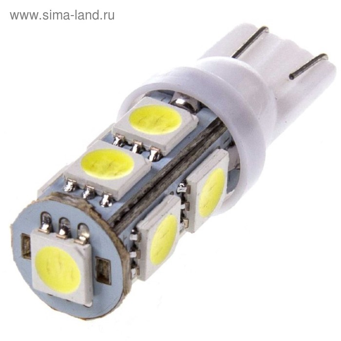 фото Лампа светодиодная t10(w5w), 24в, 9 smd диодов, без цоколя skyway,