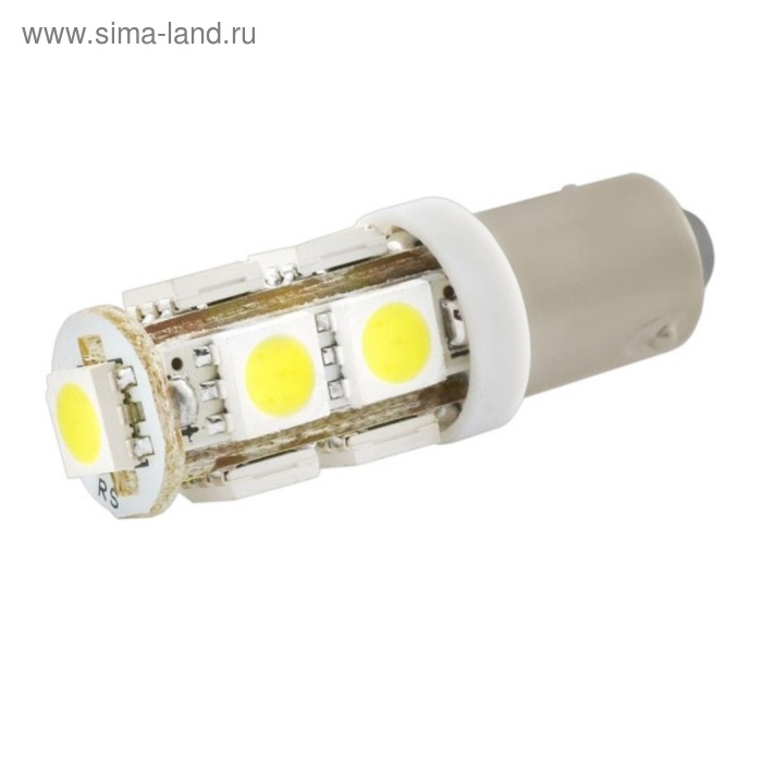 фото Лампа светодиодная t8.5(t4), 12в 9 smd диодов, с цоколем ba9s skyway,