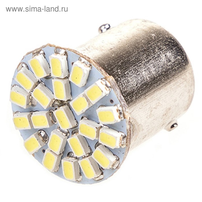 фото Лампа светодиодная s25(p21w), 12в 22 smd с цоколем skyway, 2 шт