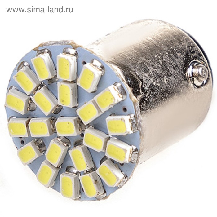 фото Лампа светодиодная s25(p21w), 12в 22 smd с цоколем skyway, 2 шт