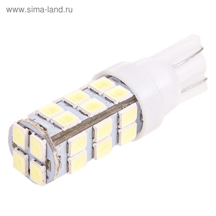 Лампа светодиодная Skyway T10 (W5W), 12 В, 25 SMD, без цоколя, S08201339 лампа светодиодная skyway t10 w5w 12 в 1 smd extra light без цоколя радиатор синяя 2 шт