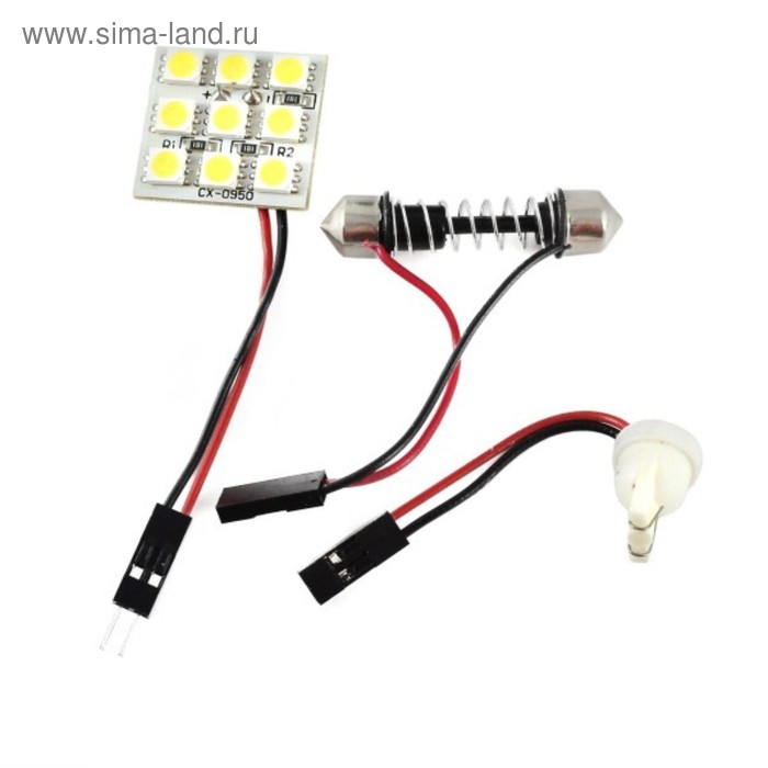 

Панель светодиодная, 12В 9 SMD диодов, 25*23 мм, Skyway,, S03301014