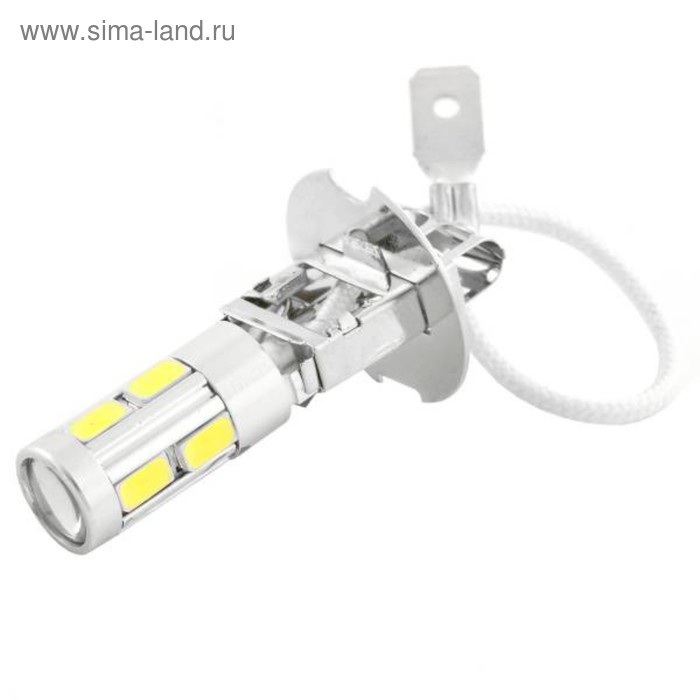 фото Лампа светодиодная h3, 12в 9 smd диодов, с линзой skyway,