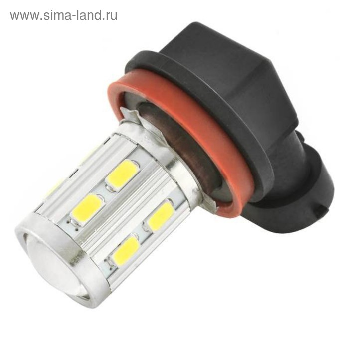 фото Лампа светодиодная h11, 12в 12smd диодов, с цоколем с линзой skyway,