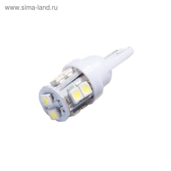 фото Лампа светодиодная skyway t10 (w5w), 12 в, 10 smd диодов, без цоколя, s08201105