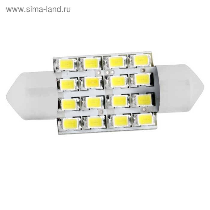 Лампа светодиодная Skyway T11 (C5W), 12 В, 16 SMD, 36 мм, S08201162